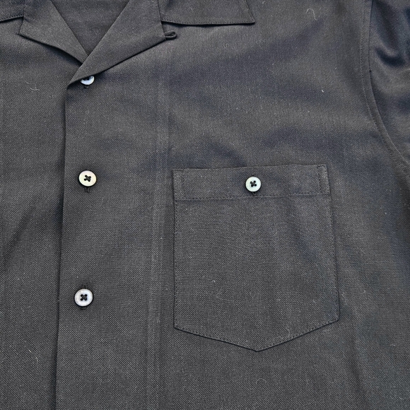 Tori Richard "Shaken not Stirred" Embroidered Black Short Sleeve Button-up Large - Picture 6 of 8